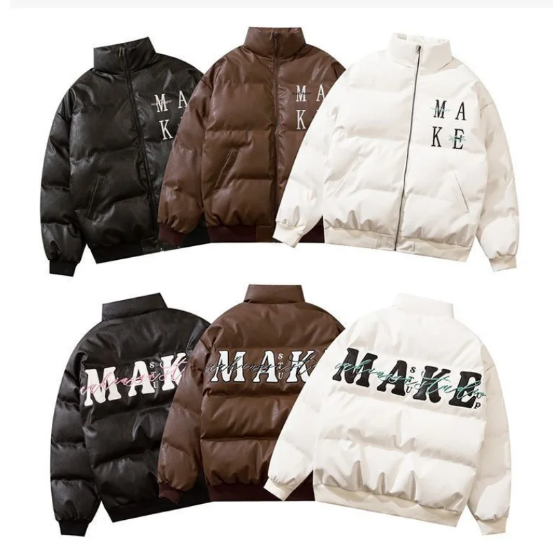 Men\'s Hip Hop Jackets Men Women Winter Outdoor Parka Warm Thick Puffer Jacket Harajuku Vintage Street Couple Padded Coats Unisex