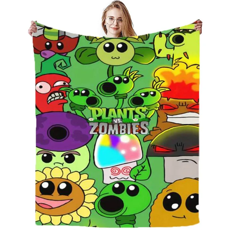 

Plants Vs. Zombies Soft Flannel Fleece Blanket Lightweight Air Conditioning Throw Blanket Sofa Bed Office Nap Home Decoration
