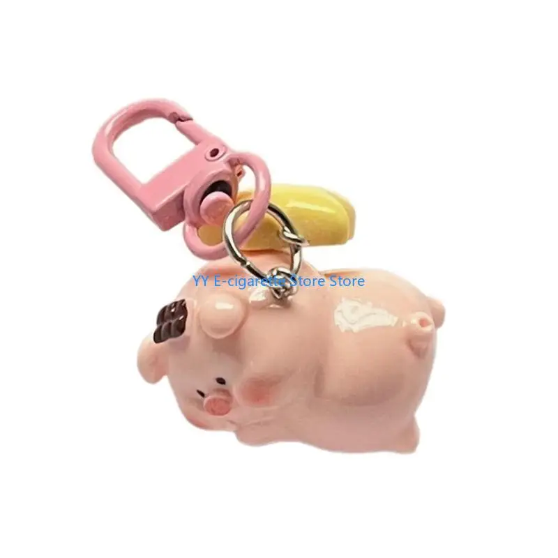 

Piggy Backpack Ornament Key Chain Charm Unique Hangings Decorations Unique Keyring for Backpacks or Purses