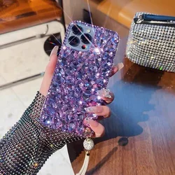 For Iphone 16 17 12 13 14 15 Pro Max Samsung Galaxy S21 S22 S23 S24 Plus Ultra Note 20 Luxury Diamond Tassel Crystal Phone Case