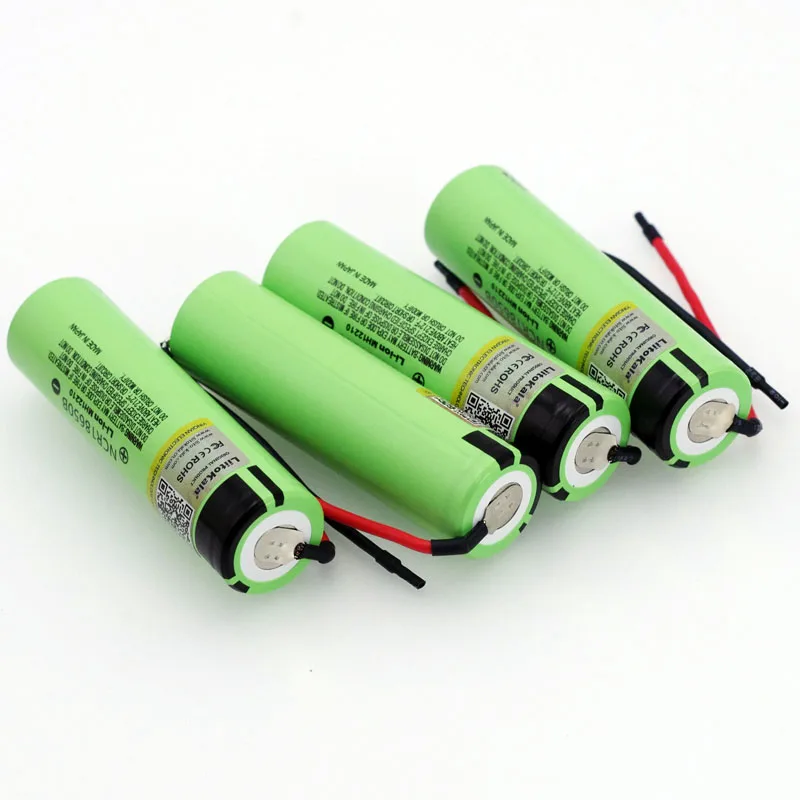 LiitoKala nowy oryginalny NCR18650B 3.7v 3400mAh 18650 akumulator litowo-jonowy spawanie kabel z żelem krzemionkowym DIY