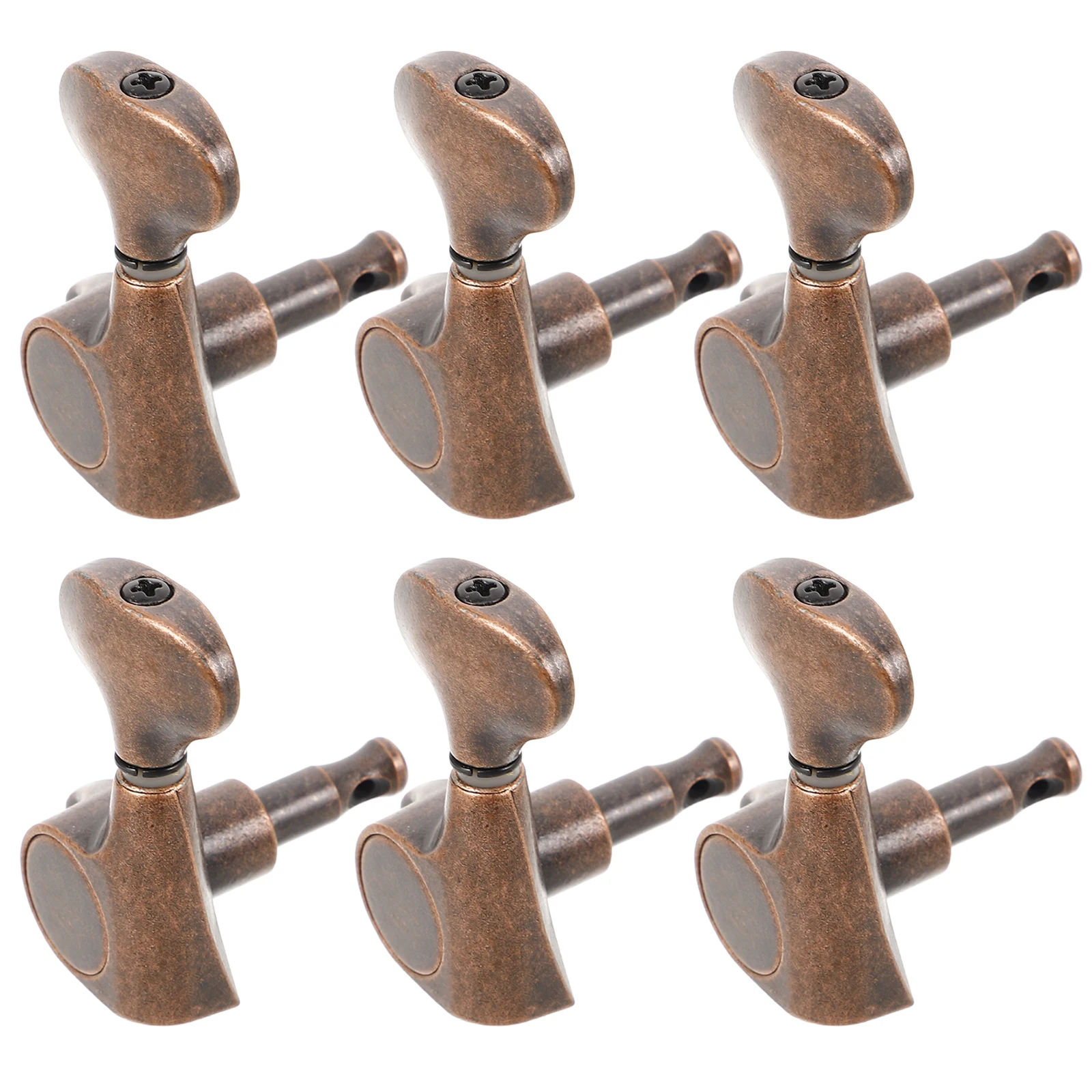

6 Pcs Acoustic Guitar Winder Bridges and Saddles Pegs Locking Tuner Tuners Knob