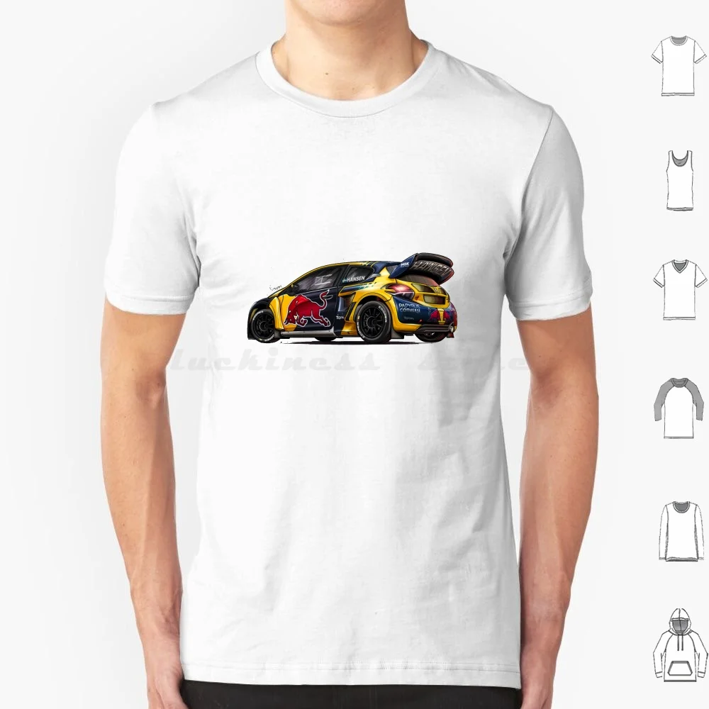 Kevin Hansen's 208 Wrx T Shirt Big Size 100% Cotton Dirt Dirt3 2 0 Fia World Rallycross Racing Rally Rallying Car Cars Speed