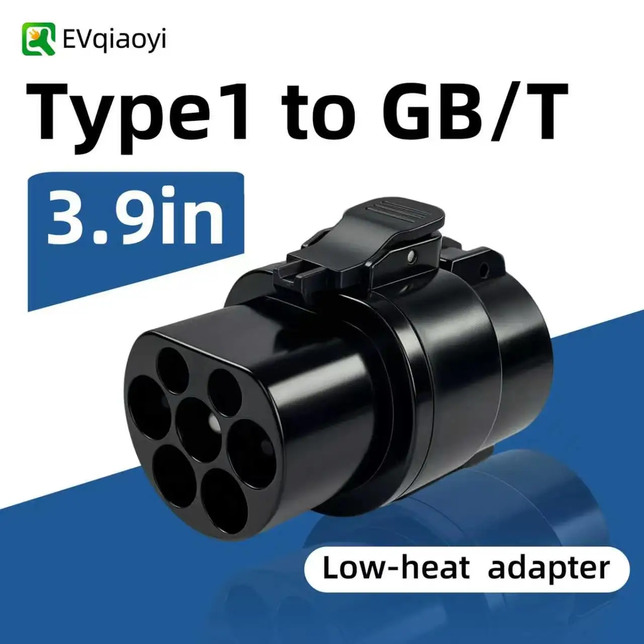 

Адаптер для зарядки электромобилей EVqiaoyi Type 1 на GB/T, 32А, 7 кВт, термостойкий конвертер, аксессуары для зарядки электромобилей GB/T