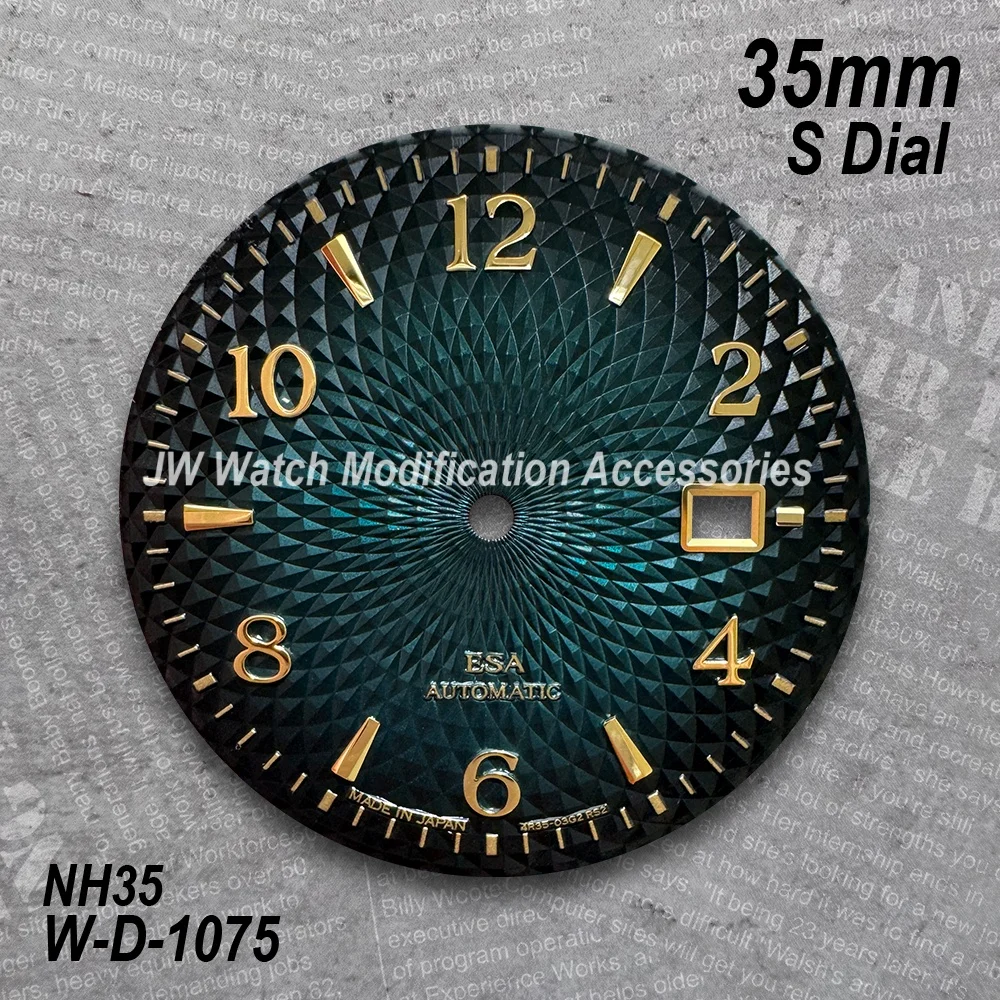 35mm Cocktail S Dial Fit NH35/NH36/4R/7S Automatic Movement High-Quality No Luminous Watch Modification Accessories