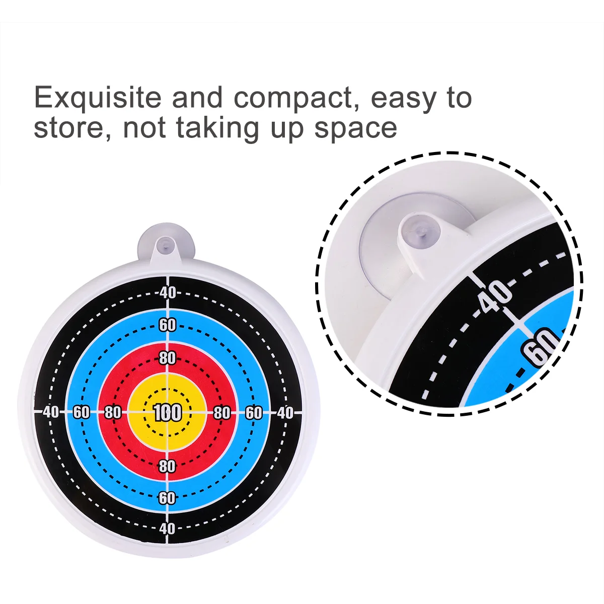 Round Children's Archery Sucker Target Comes with Hook Ring Entertainment Parent-child Game Stickers Abs Plastic