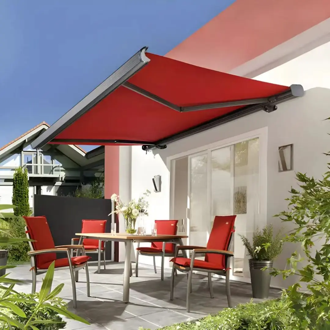 

Custom Automatic Awning Outdoor Cassette Foldable Awning Sun Shades Outdoor Retractable Awning Garden Buildings