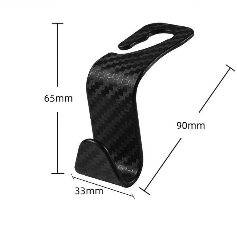 1/2Pcs Handbag Clothes Bracket Car Interior Accessories Carbon Fibre Hook Car  Headrest Hook Auto Back  Organizer Hanger