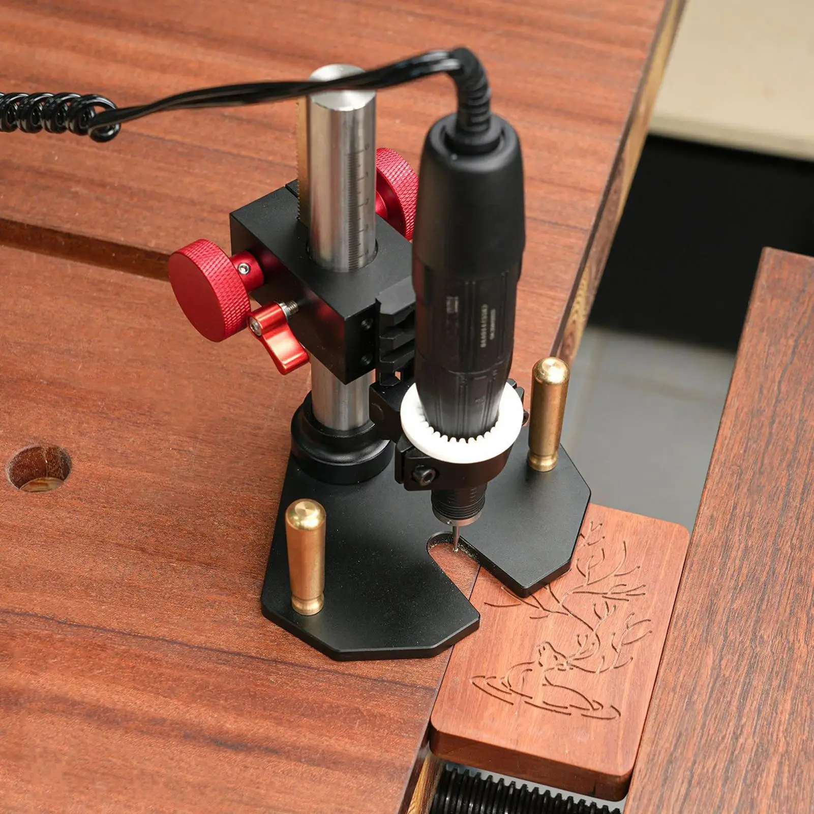 Rotary Tool Stand Universal Adjustable Easy Portable Rack Rotary Tool Guide For Hand Wood Carving Drilling Cutting Tabletop