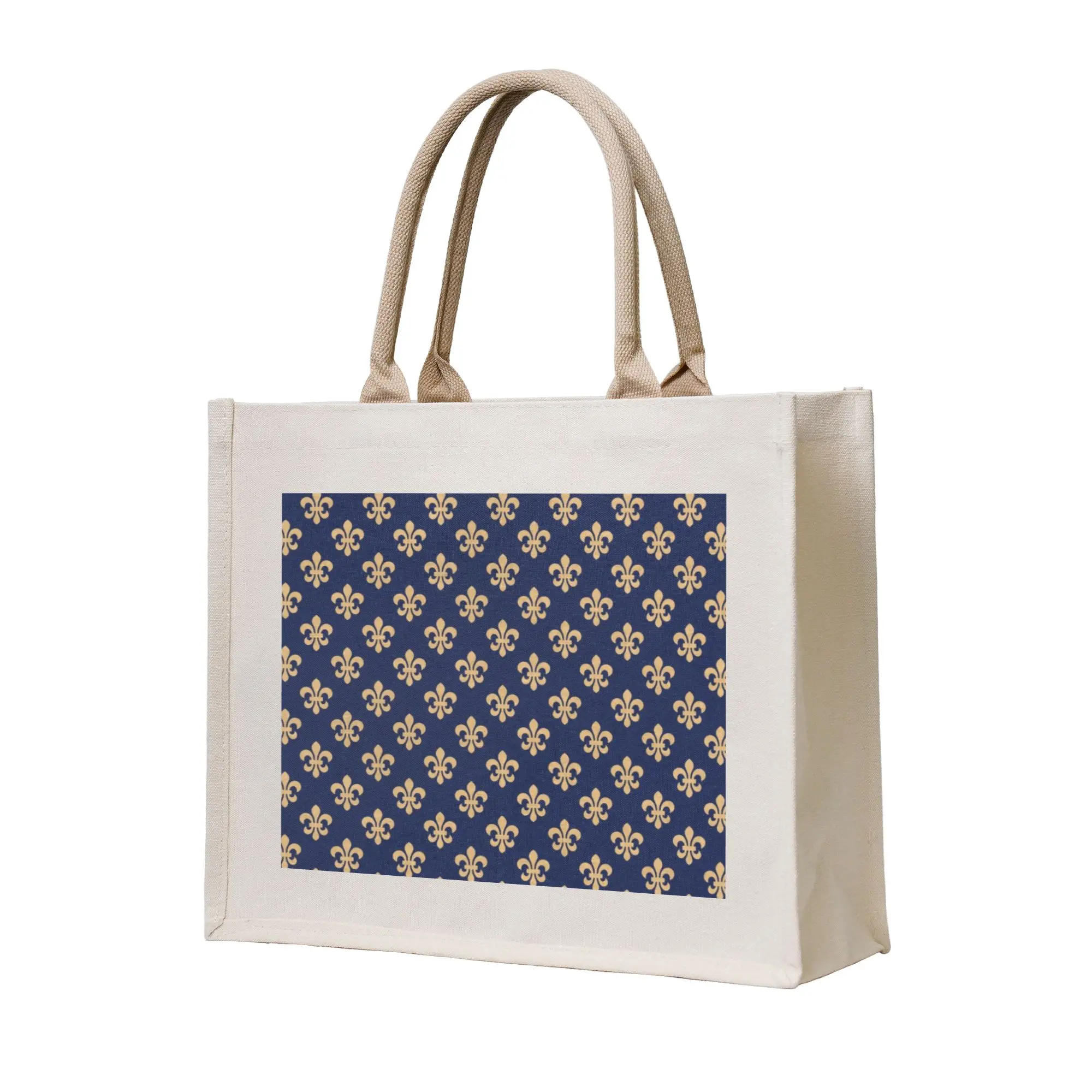 

Стильная сумка для покупок с цветочным узором Fleur De Lis, милая сумка-шоппер, сумка через плечо, портативная сумка большой вместимости с цветочным узором Fleur-de-lis, сумка с цветком лилии