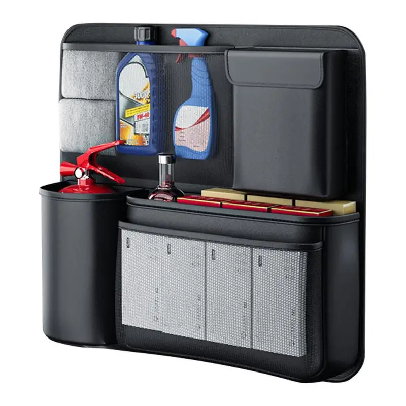 

Car Trunk Organizer Waterproof Seatback Divided Pouch Leather Car Interior Accessories Vehicle Trunk Backseat Organizer Storage
