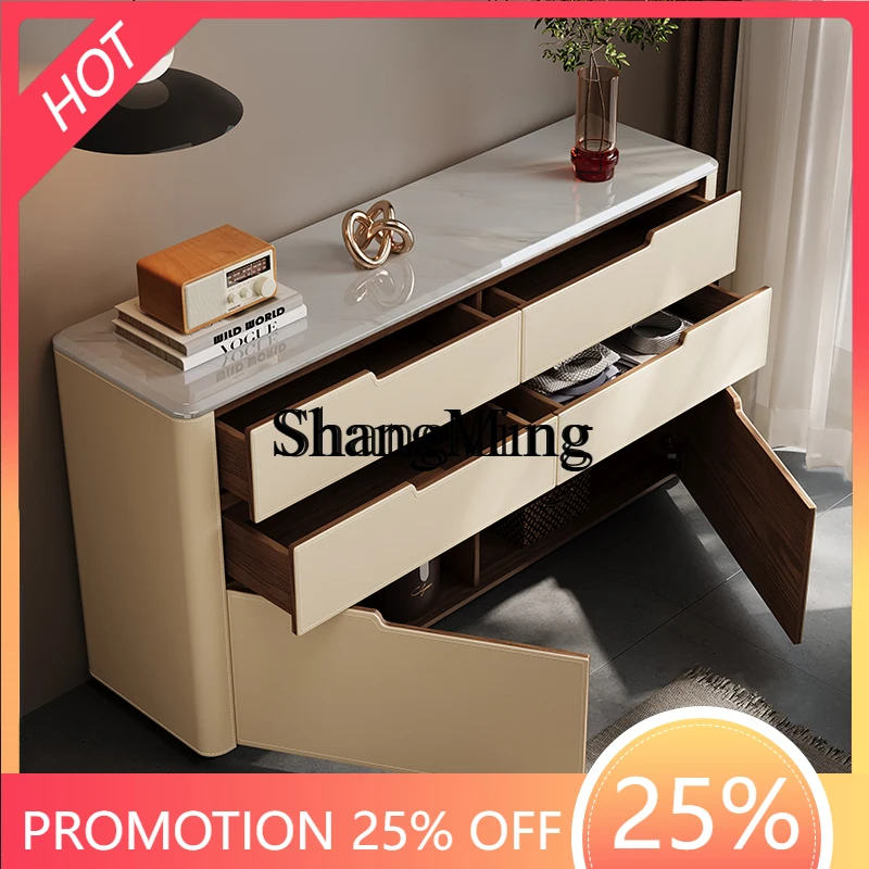 

CL entrance living room bucket cabinet against the wall storage saddle leather bedroom storage cabinet