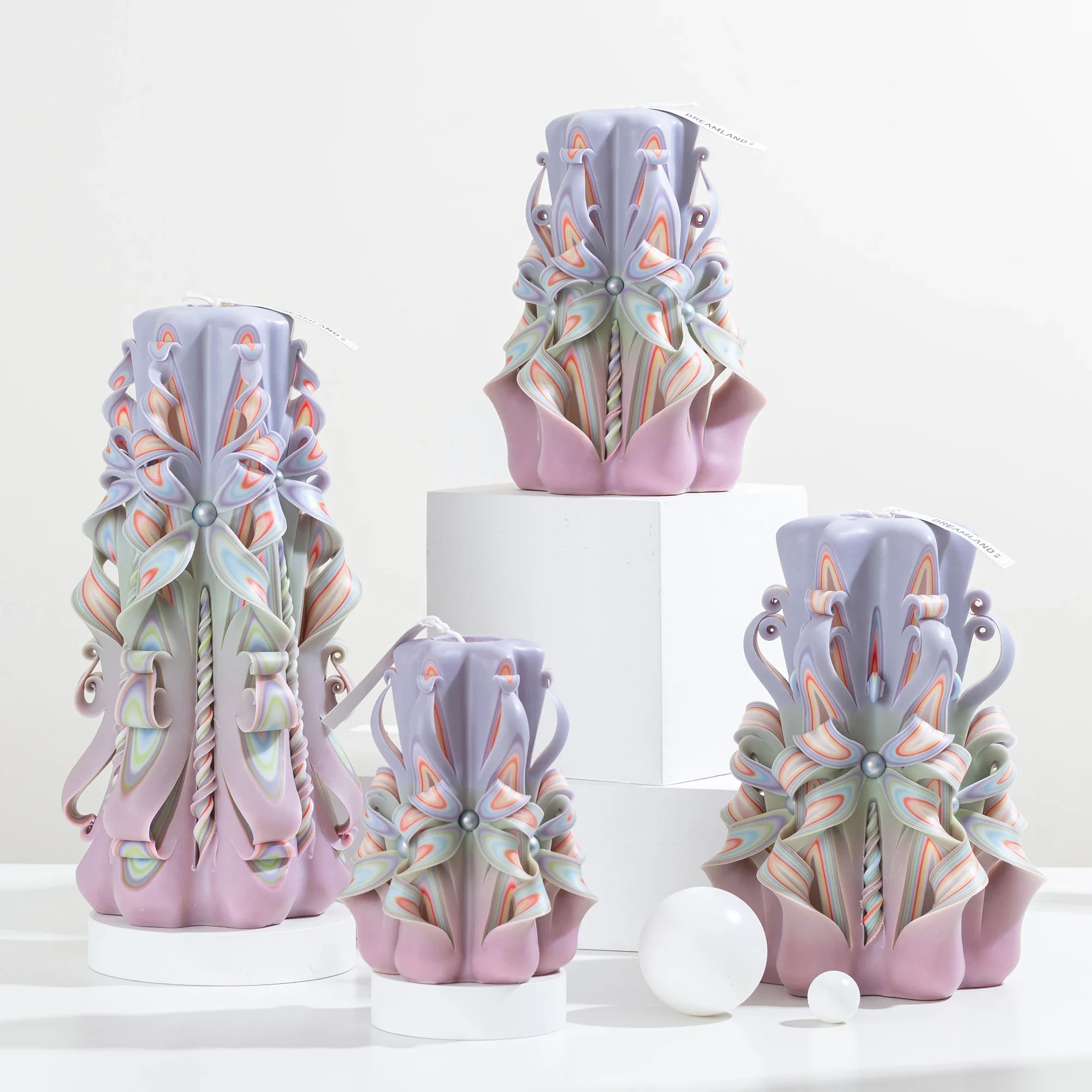 Liyan Center Carved Candles Aromatherapy Handmade Birthday Wedding Girlfriend Gifts Souvenirs