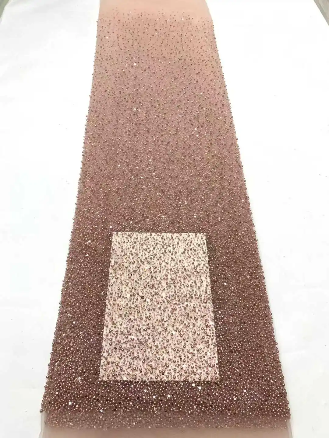 

Nigerian Luxury Sequins Net Lace Fabric 2025 High Quality African Beaded Lace Fabric French For Women Wedding Party Dress Sewing