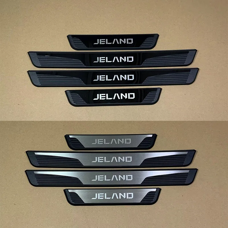 For JELAND J6 J7 J8 C5 C7 Parts Car Door Sill Welcome Pedal Adhesive Protector Sticker ABS Steel Anti-Scratch Entry Guard Trim