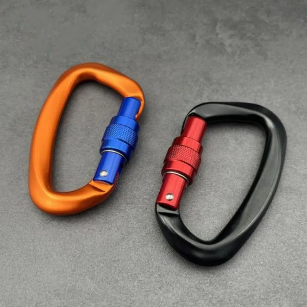 4KN/25KN المهنية حلقة تسلق السلامة D شكل خطاف المفاتيح الألومنيوم تسلق قفل الأمان في الهواء الطلق تصاعدي أداة
