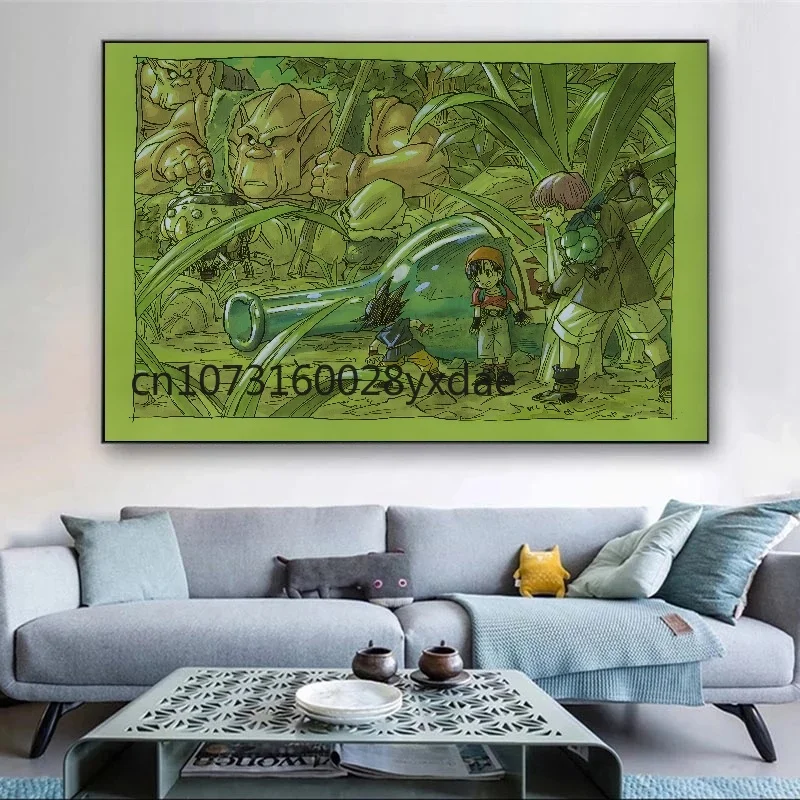 Japanese Classic Anime Dragon Ball Locomotive Goku Canvas Pictures Decoration Paintings Poster HD Prints Wall Art Home Decor