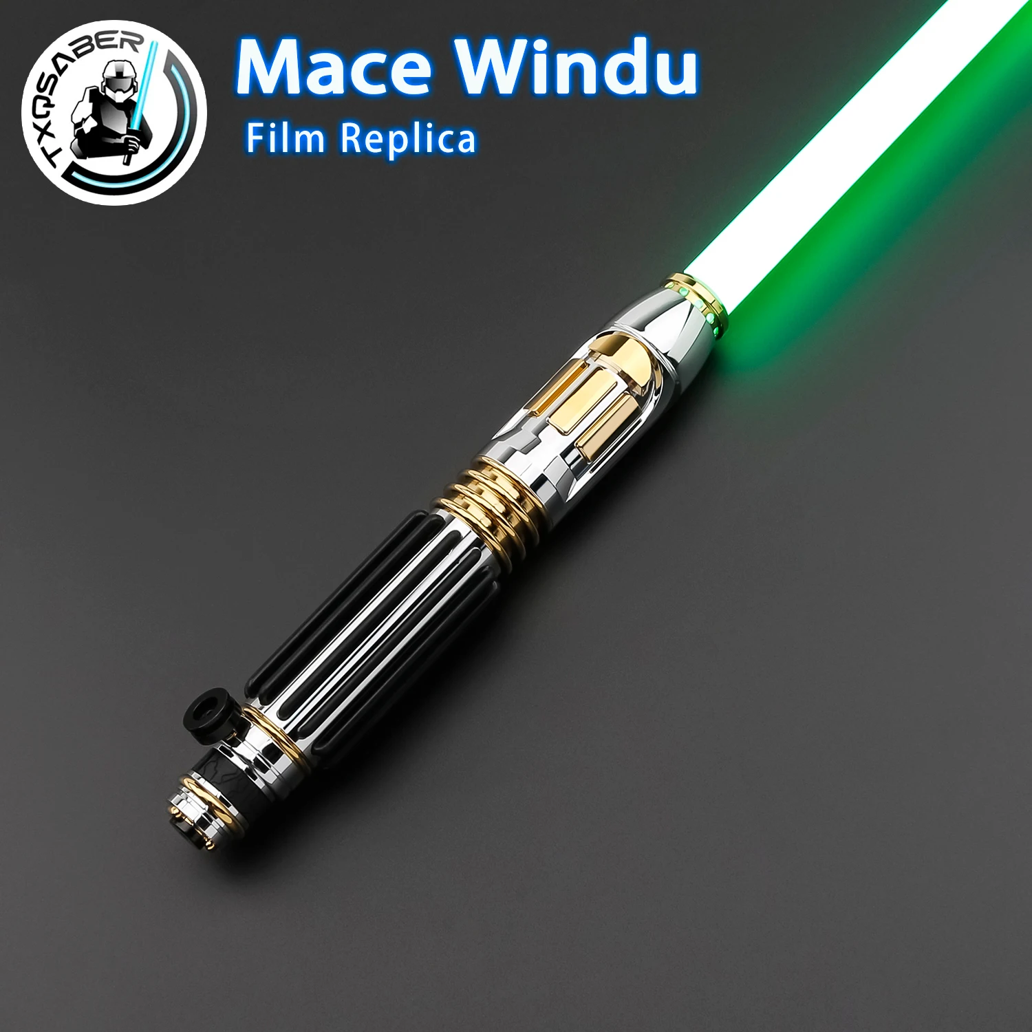 TXQSABER Mace Windu Replica Lightsaber Smooth Swing Heavy Dueling Jedi Windu Master Laserzwaard SNV4 Proffie 2.2 FOC Bluetooth