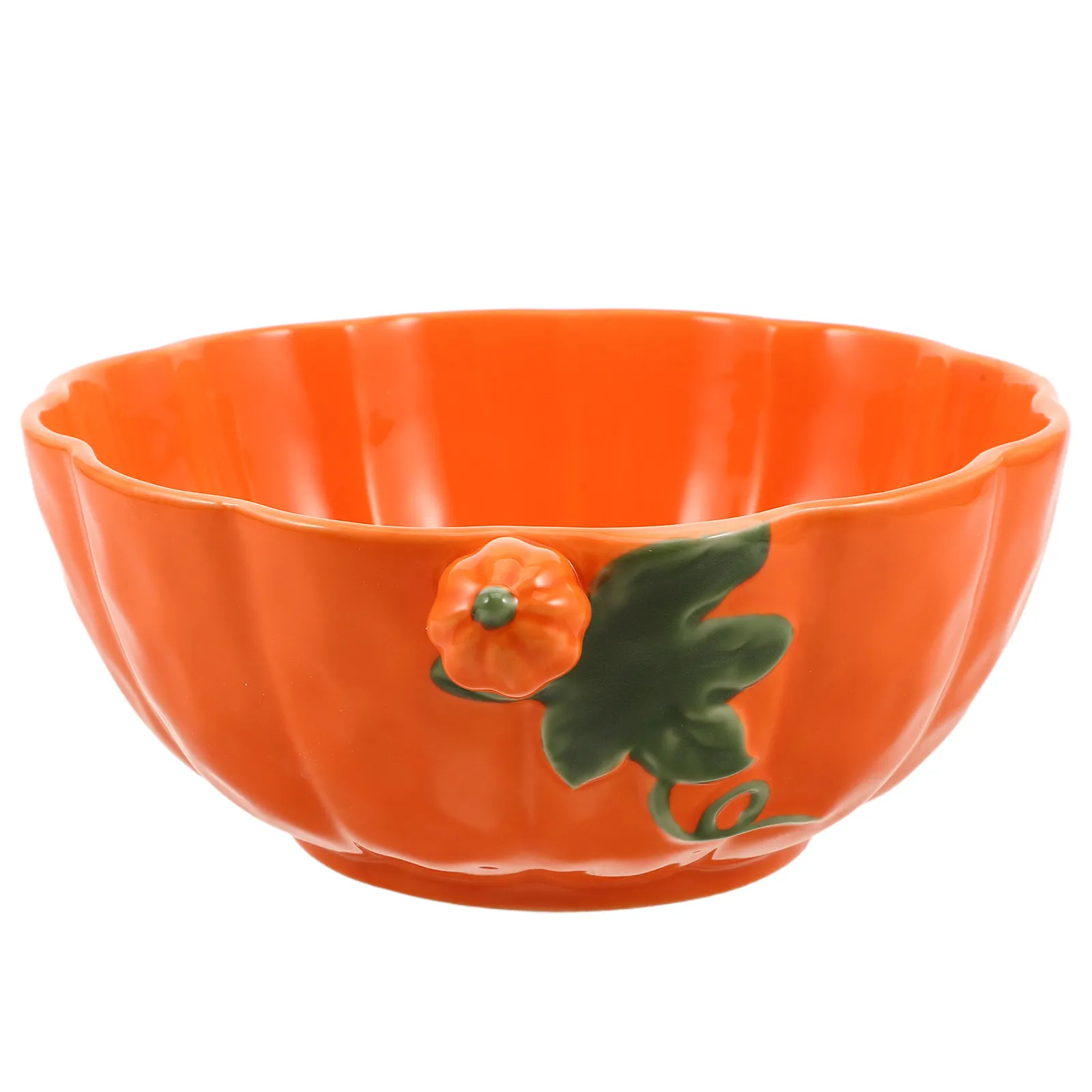 Ceramic Pumpkin Soup Bowls Autumn Candy Shaped Fall Dessert Ice Cream Halloween Serving