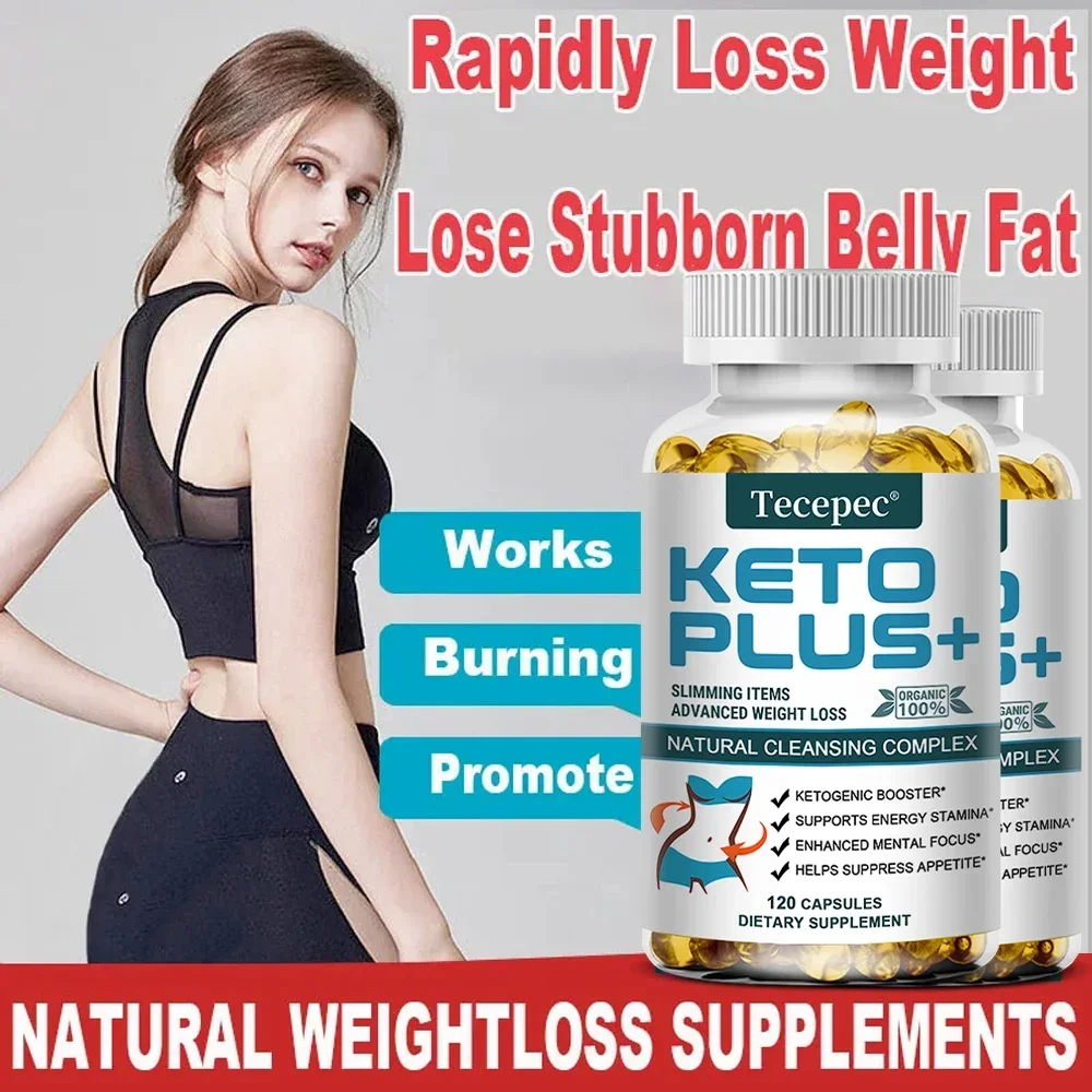 Tecepec Keto Plus+ Weight Loss Supplement Fat Burning Capsules Malic Acid Burn Belly Fat and Muscle Supplement Ketogenic Diet