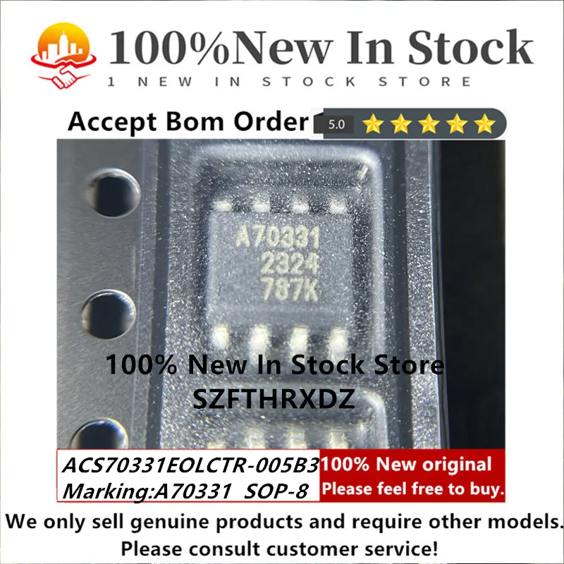 100% NEW ORIGINAL ACS70331EOLCTR-005B3 SOP-8 Marking:A70331 SOP8 ACS70331EOLCTR-2P5B3 ACS70331EOLCTR-005U3 ACS70331EOLCTR-2P5U3