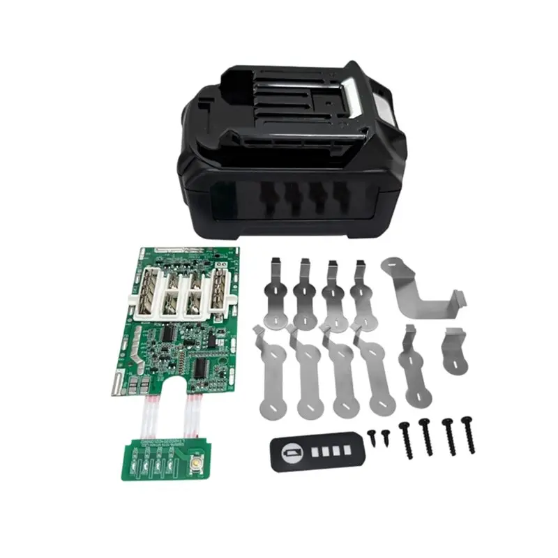PHILE - Kit de boîtier de batterie Li-ion 10x18650 compatible avec les outils électriques 40V, carte de circuit de protection de batterie 10S 18650