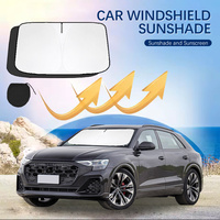 For Audi Q8 2019-2024 Windshield Sun Shade Sunshade Sun Visor Protector Foldable Blocks UV Rays Laser Sun Protector