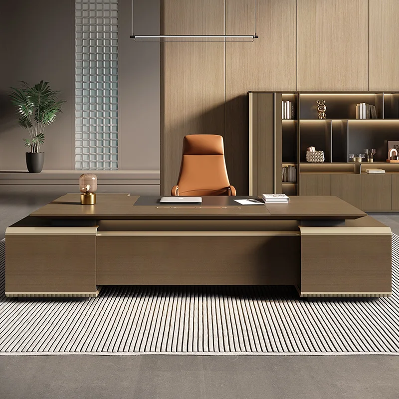 CEO desk,boss table,office Furniture,President High-End Executive Manager Office Desk And Chair Set