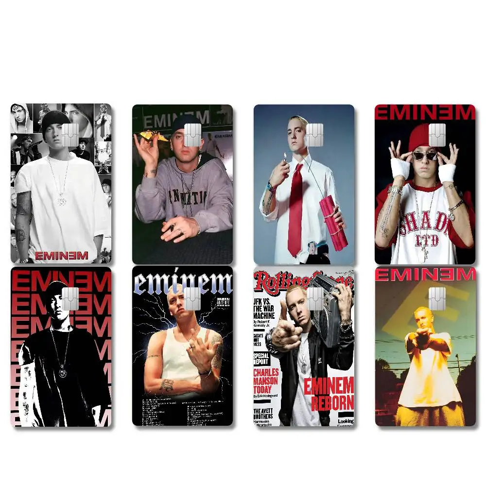 Super Rapper Eminem 100% Bestseller Anime Kredit-Debit-Bankkarten- und Buskarten-Folienaufkleber, 1 Set mit 4 Stück