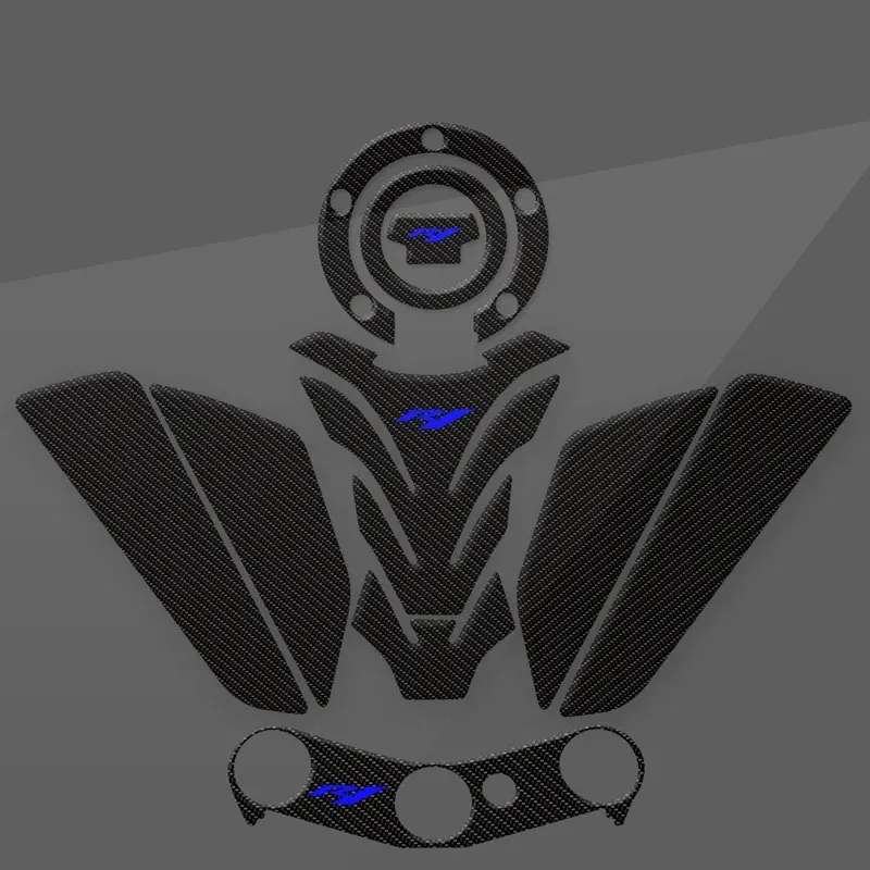 For YZF R1 YZFR1 2002-2006 2005, 3D Epoxy Resin Sticker, Motorcycle Tank Pad Protector SuitableTriple Tree Top Clamp Decals