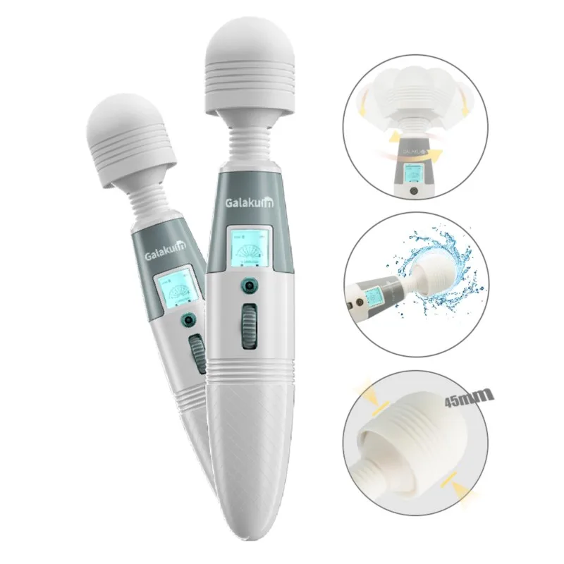 Liquid crystal display intelligent variable frequency stimulation massager body multifunctional massage stick portable health ca