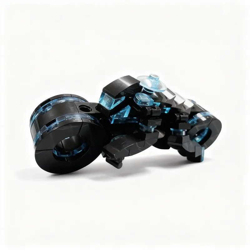 322pcs MOC E765 Tron-inspired Light Cycle Rider Red Blue $5 Off This Weekend Legoland Vehicle Model Building Blocks Toy Art 3D