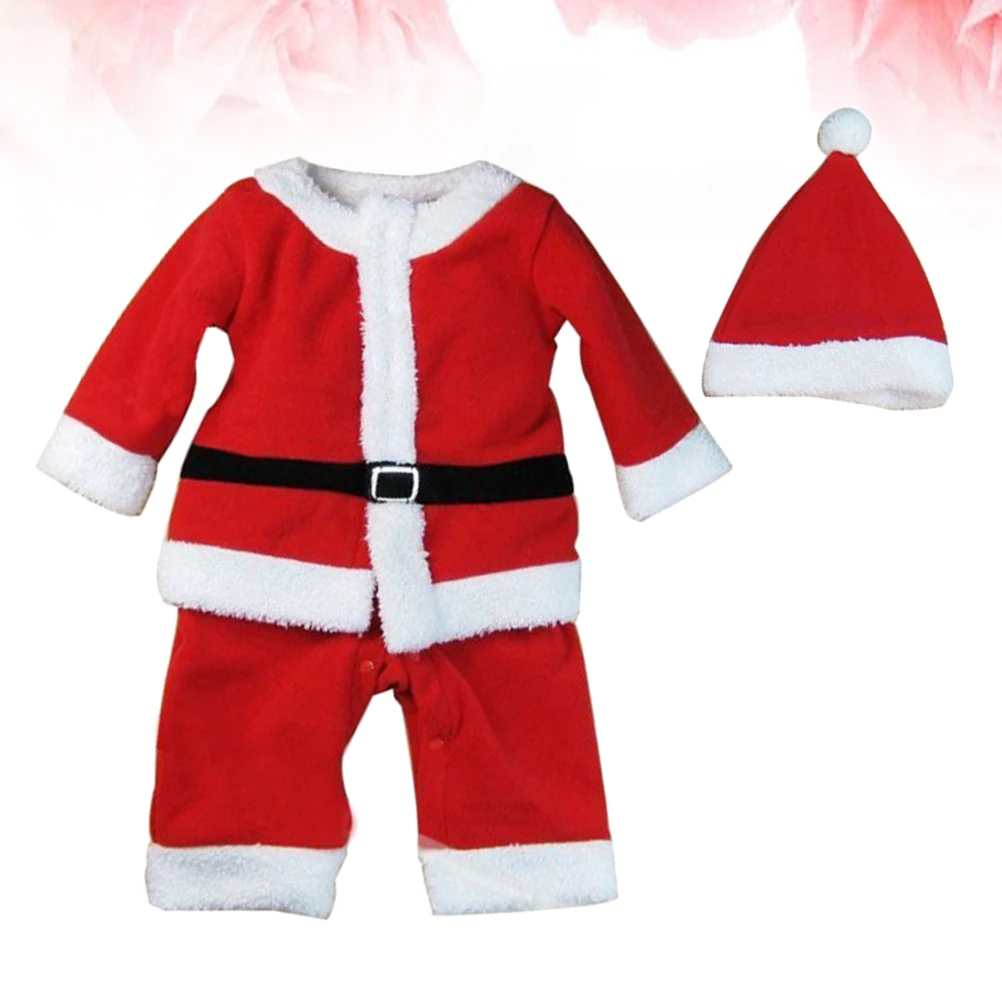 

Christmas Santa Claus Costume Boys Soft Material Breathable Stage Performing Clothes Celebration Party Fancy Dress Cosplay