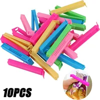 5PCS Portable Kitchen Storage Food Snack Seal Sealing Bag Clips Sealer Clamp Plastic Tool Kitchen Accessories Food Bag Clips