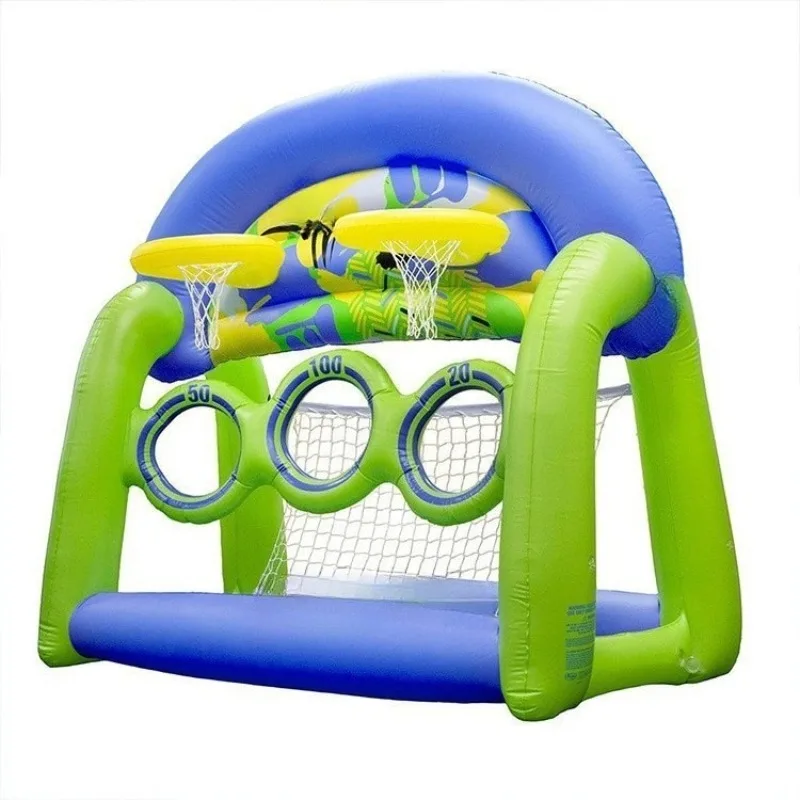 Floating Row Outdoor Ball Frame Children's Water Toys Inflatable Basketball Rack Toys Throwing Games Water Volleyball Rack