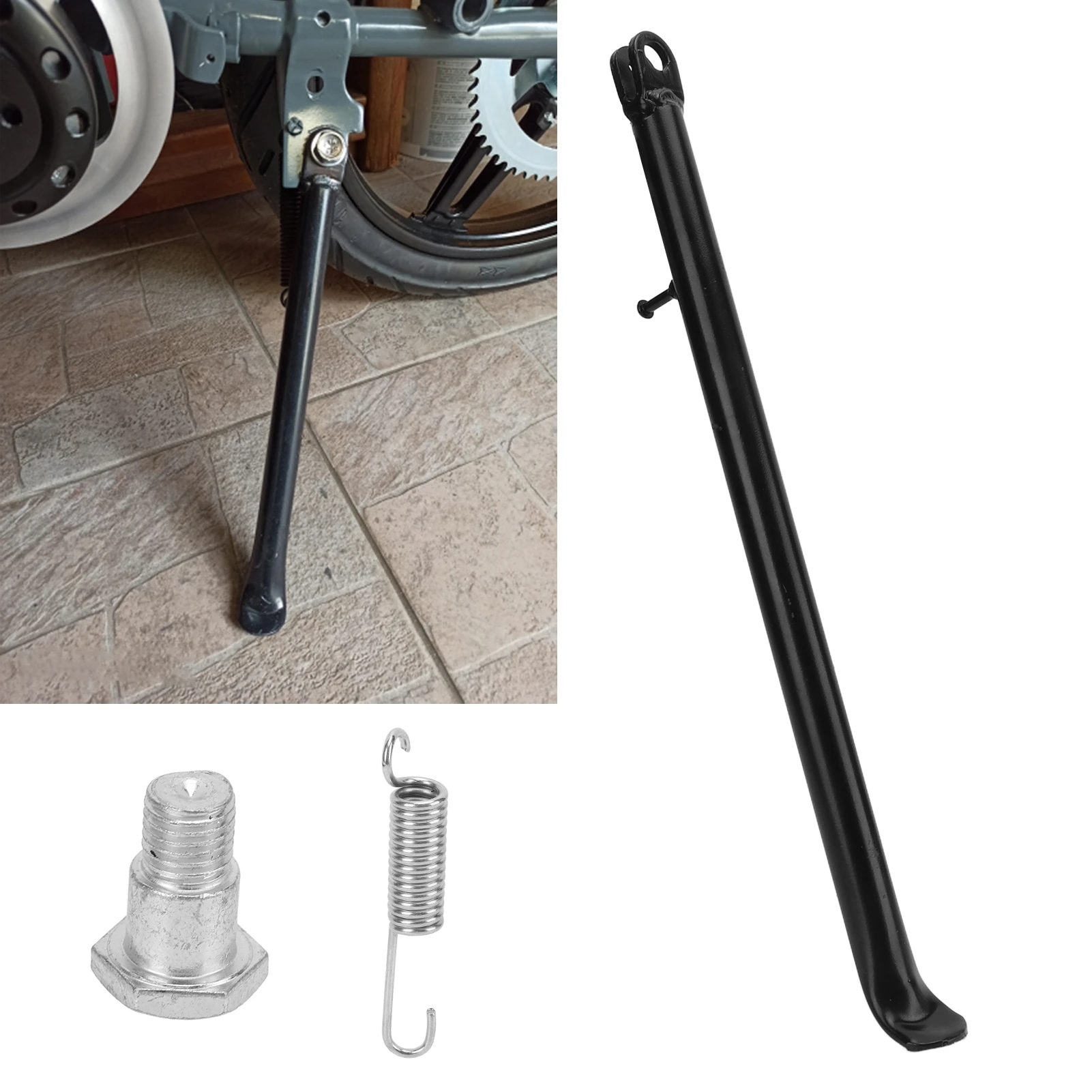 420mm/16.54in Motorcycle Side Kickstand Replacement for Apollo 125cc 110cc 140cc Dirt Pit Bike CRF50 70 Side Foot Stand Support view 3