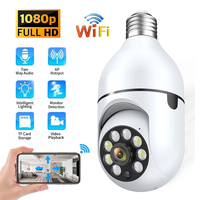 Bulb E27 Mini Camera Night Vision WiFi IP Camera Automatic Human Tracking Indoor Security Surveillance Camcorder Video Recorder