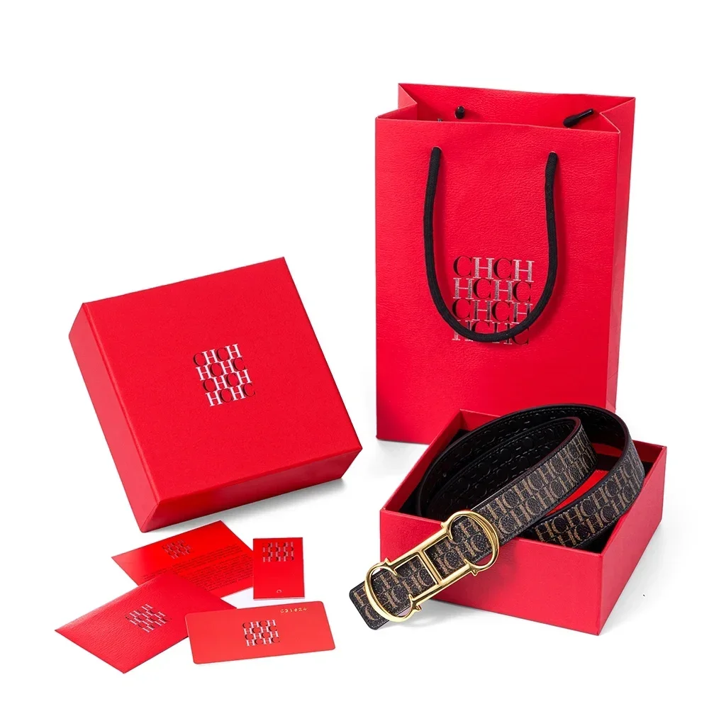 A Double-sided Belt That Can Be Packaged In A 100/115cm Gift Box And Is Made Of Pu Material, Suitable For Women Or Men