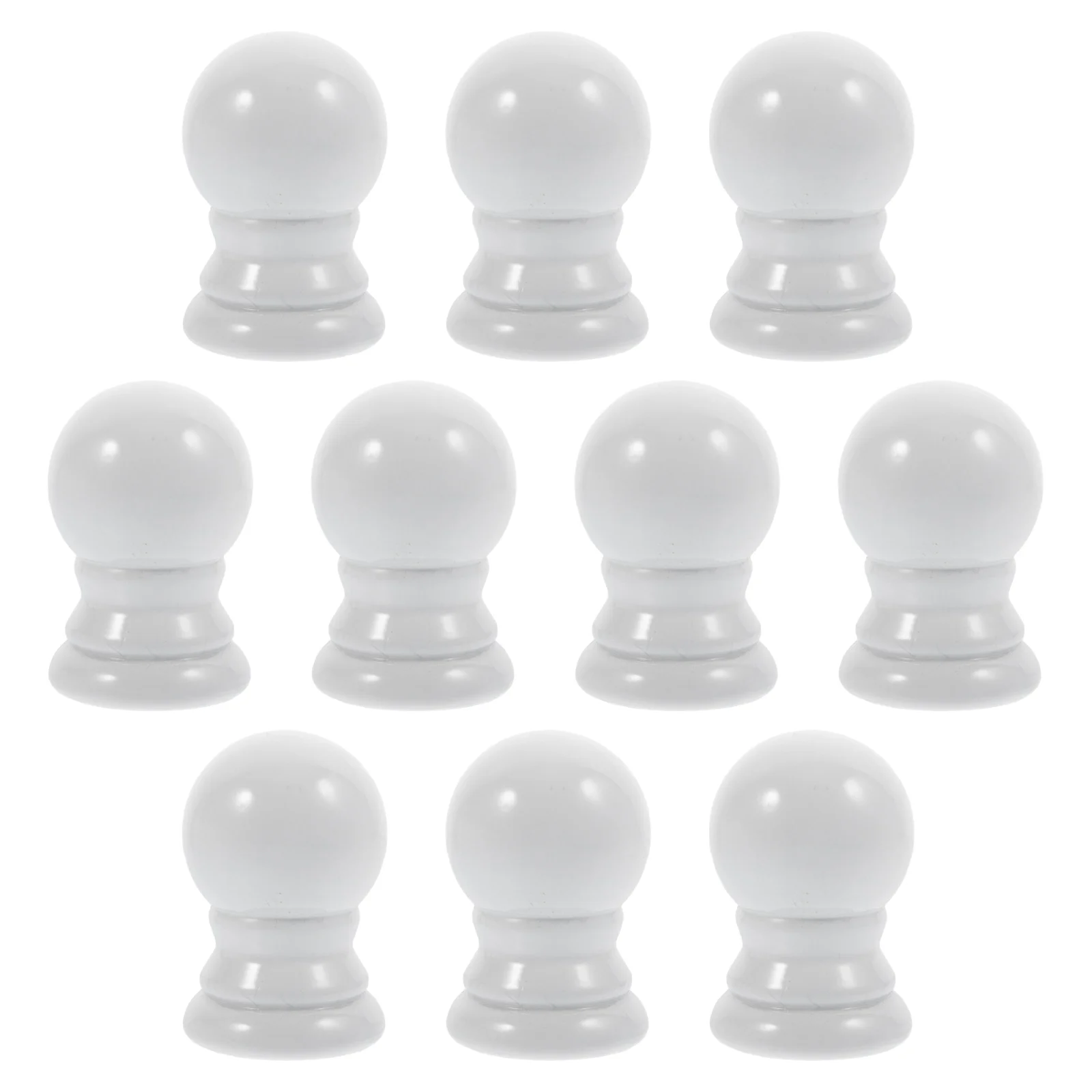 

10 Pcs Flagpole Head Garden Topper White ABS Finial Decor Scalable Parts Outdoor Flag Supplies Flagpole Ornaments
