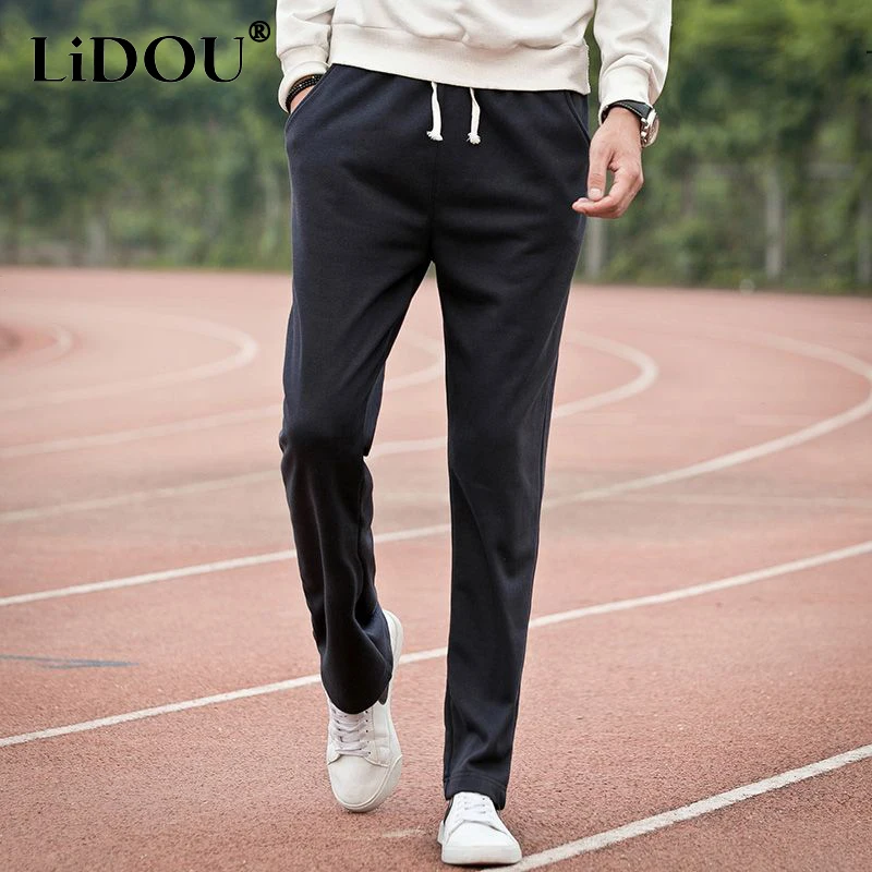 

Spring Autumn Fashion Temperament Korean Simple Pant Man Loose Solid Color Straight Sweatpants Male Trousers Streetwear Clothes