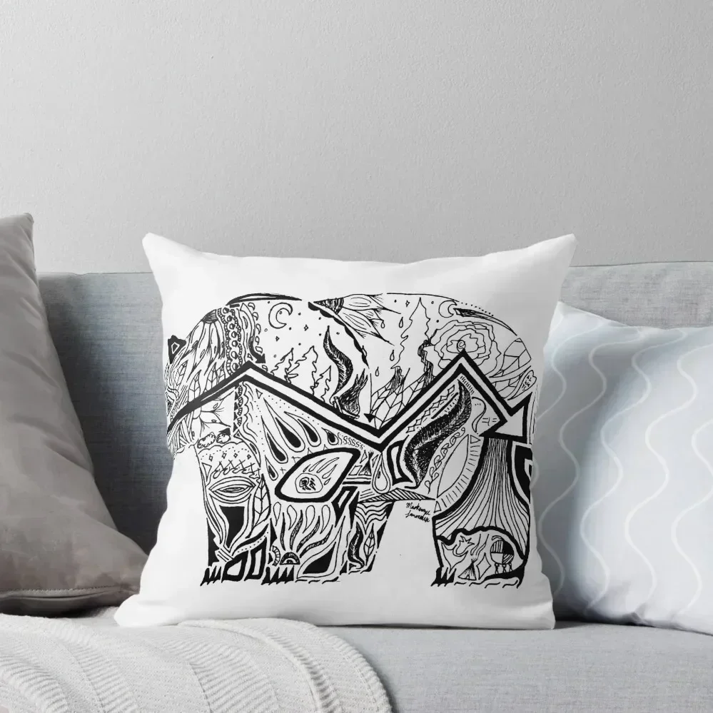

Bear - Canadian Ojibwe Artist Throw Pillow Bed pillowcases Marble Cushion Cover Decorative pillow case Sofas Covers pillow