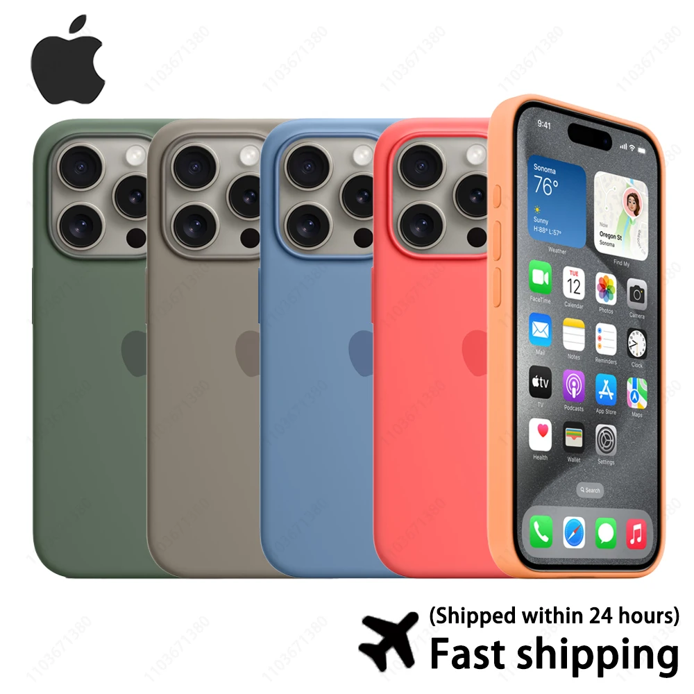 Original APPLE Silicone Case with MagSafe For iPhone 15 Pro Max Liquid Case For iPhone 15 Plus Support Wireless Charging 45 sold15,107.5515,107.554300Shop1104118078 StoreSee previewSimilar items