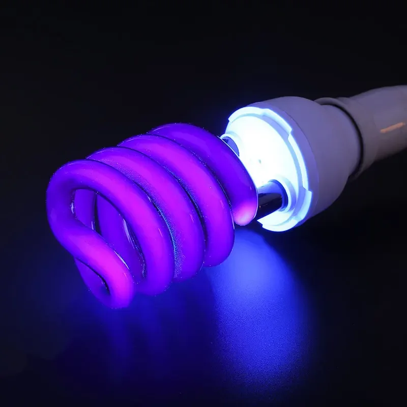 E27 40 Вт Blacklight Лампа УФ-ультрафиолетовая флуоресцентная лампа 220 В Фиолетовый свет Низкая яркая энергия Бактерицидная лампа Освещение