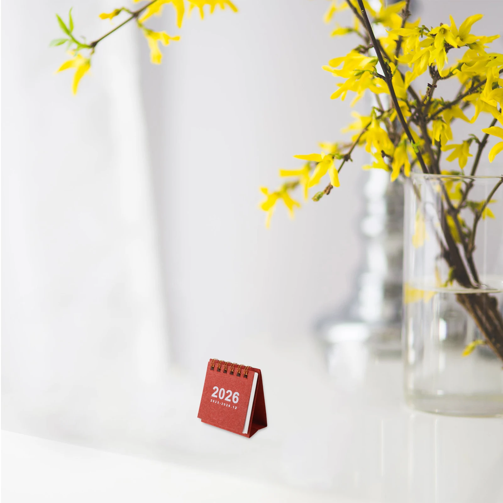 

Mini Desk Calendar to Do Small Size Monthly Memo Flip Standing Paper 18 Months 2026 Daily Schedule Office