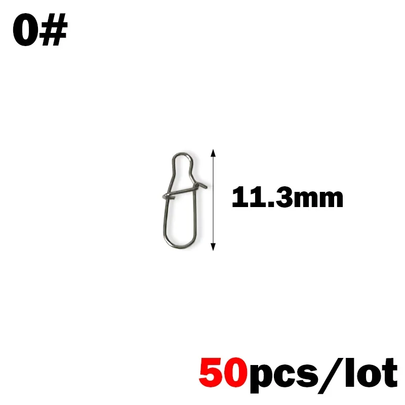OUTKIT 50PCS Edelstahl Pin Wirbel Angeln Zubehör Stecker Locken Clip Rollen Wirbel Meer Angelgerät