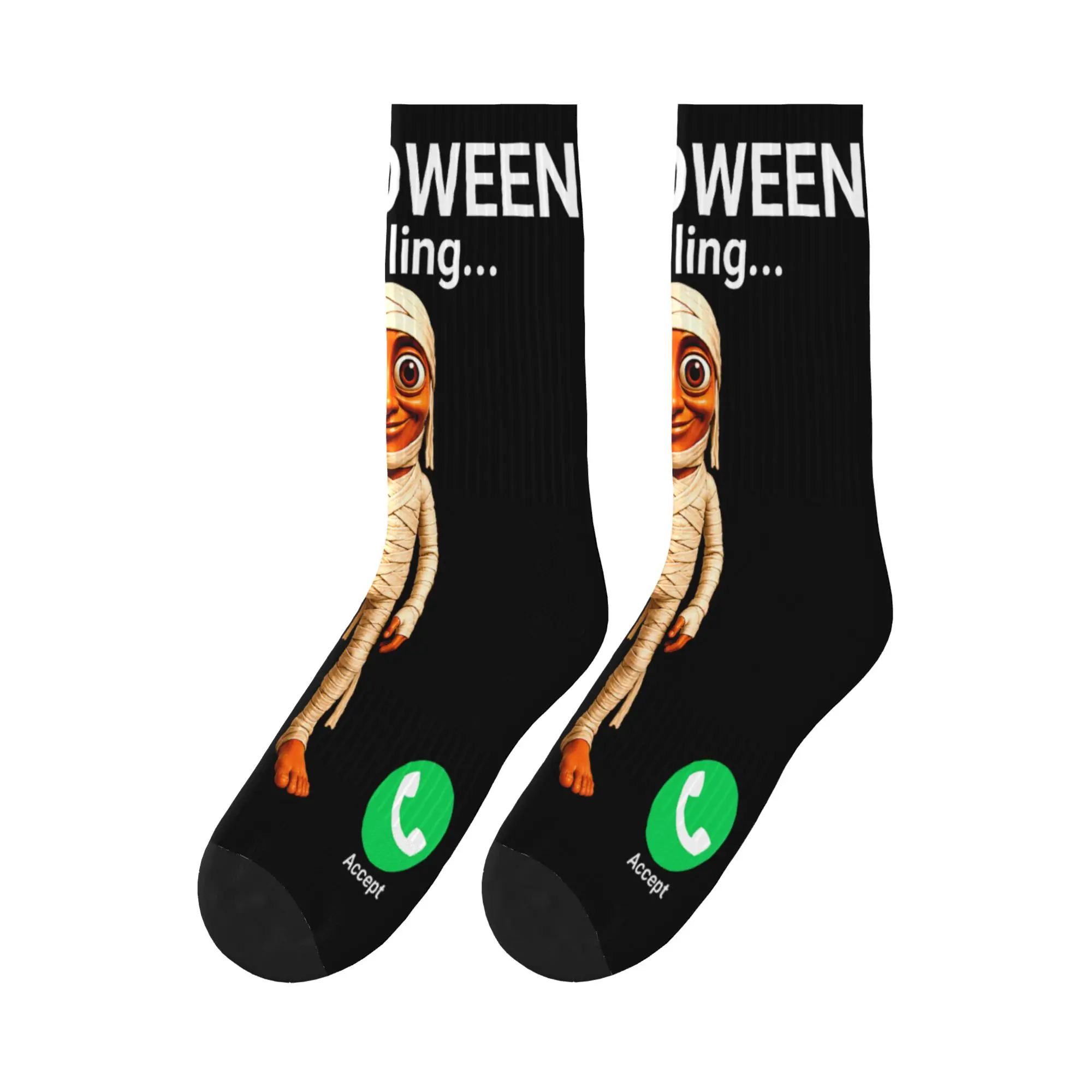 Halloween Tung Tung Tung Sahur Stockings Adults Men Socks Medium Soft Harajuku Socks Autumn Climbing Anti Slip Graphic Socks