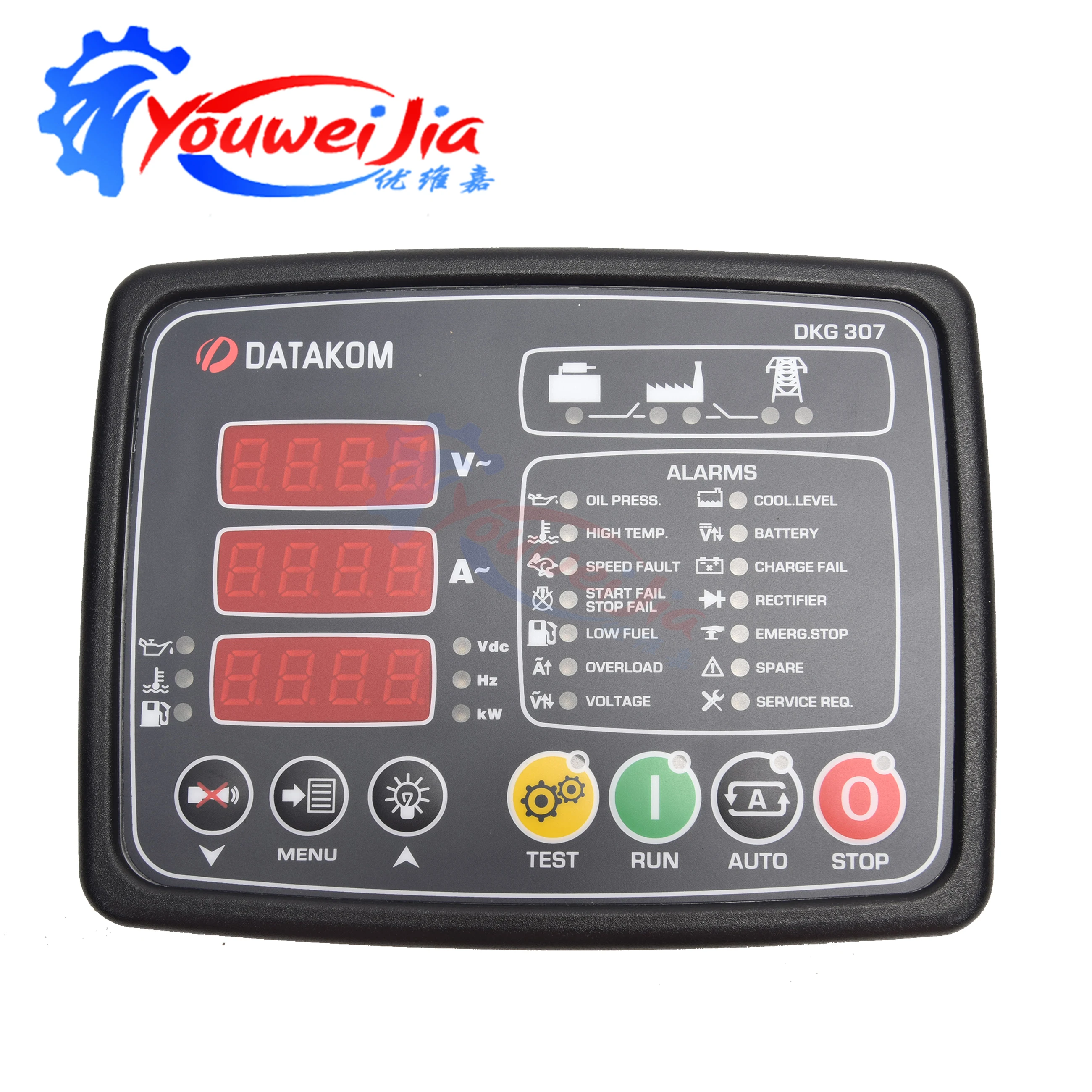 DATAKOM DKG307 Genset Module Controller Panel - Automatic Mains Fault Control with MPU AMF CAN for Generator