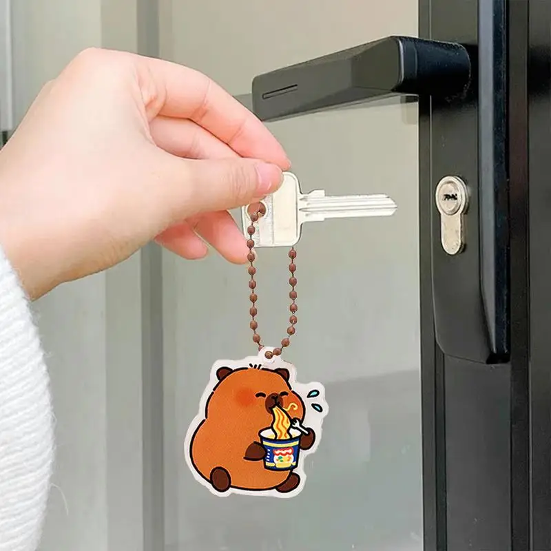 Capybara Acrylic Keychain Capybara Keychain Pendant Cute Keychain Backpack Decoration Multifunctional For Backpacks Home