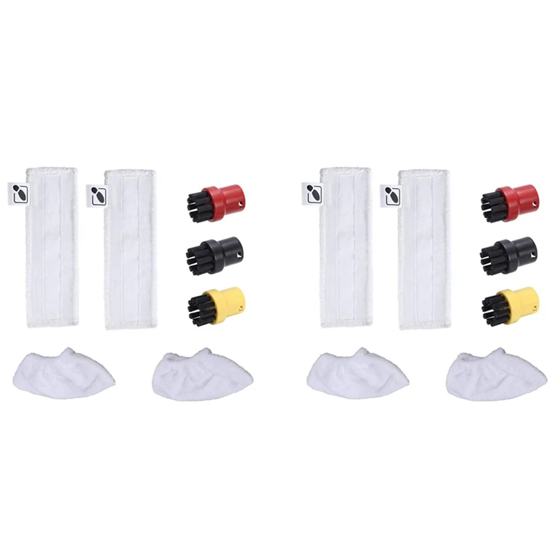 A05G-4 Microfibre Floor Cloth+4 Hand Nozzle Cover Cloth + 6 Paint Brushes For Karcher SC1 SC2 SC3 SC4 SC5 Steam Cleaner