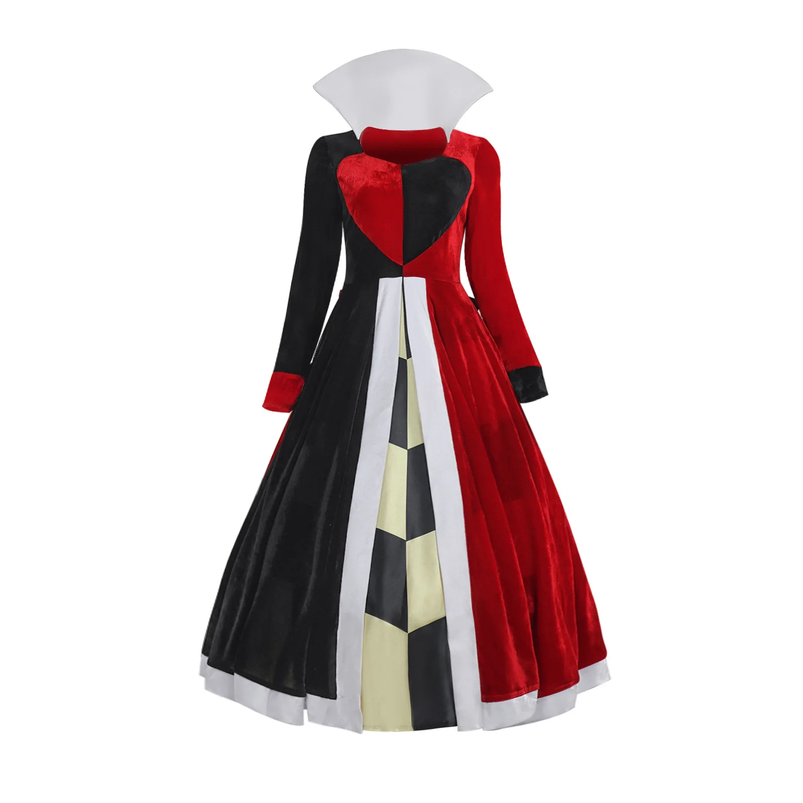 halloween-fairy-tale-alice-in-wonderland-black-and-red-peach-heart-poker-queen-costume